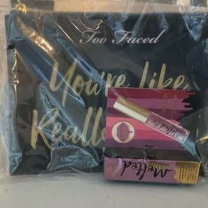 Too faced mini lip and bag